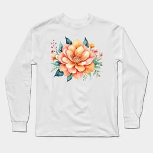 Watercolor flower Design Long Sleeve T-Shirt